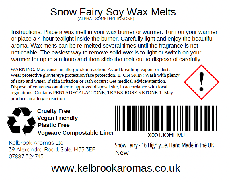 Snow Pixie Scented Soy Wax Melts – 16 pack