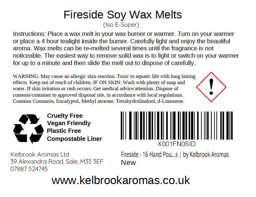 Fireside Scented Soy Wax Melts – 16 pack