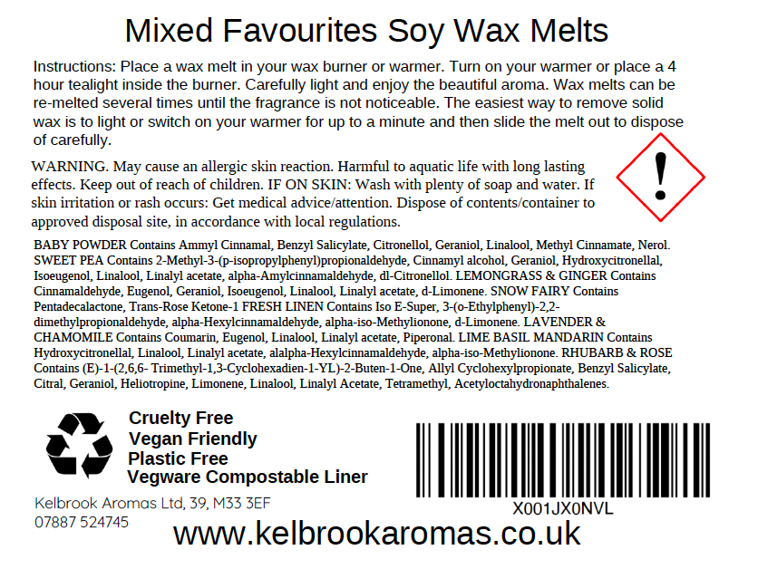 Mixed Favourites Scented Soy Wax Melts – 16 pack