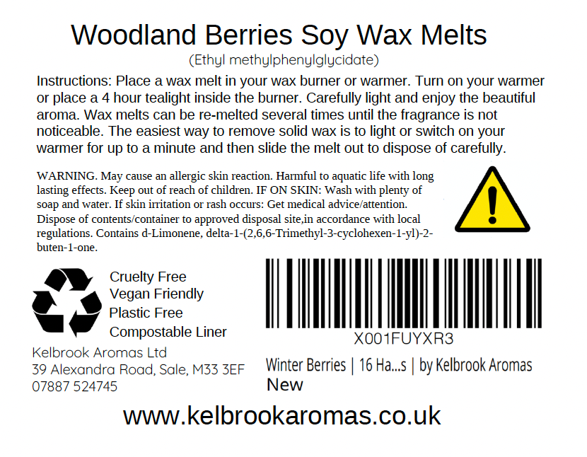 Woodland Berries Scented Soy Wax Melts – 16 pack